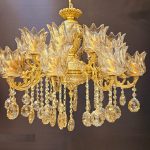 لوستر برنجی کلاسیک ساده