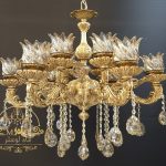 لوستر برنجی مدل سپیدار