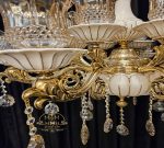 لوستر کلاسیک برنز و سرامیک 16 شعله جدید - Image 2