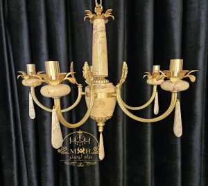 لوستر 5شاخه سنگی کوچک