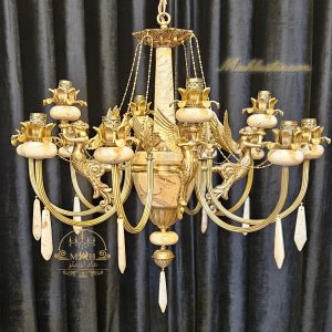 لوستر سنگی برنجی فرشته -ماه لوستر
