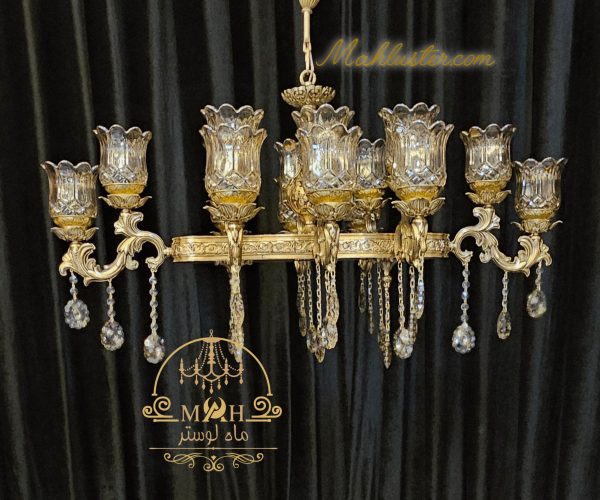 لوستر لاینر تمام برنج ارامیس 8شاخه - Image 2